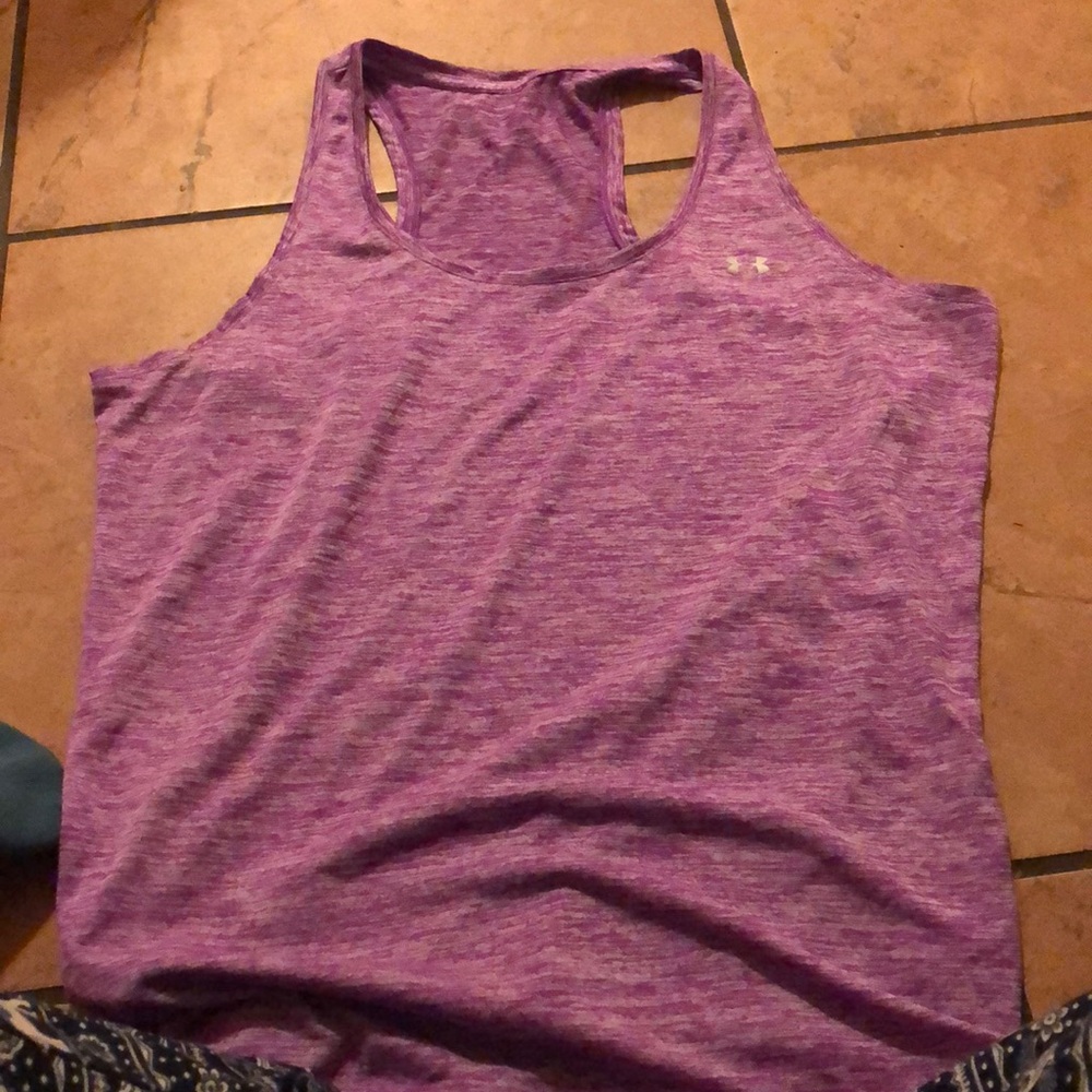 Purple workout tank top